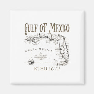 Gulf Of Usa America Funny Gulf Of Mexico Flag Map  Magnet