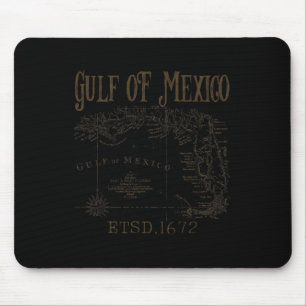 Gulf Of Usa America Funny Gulf Of Mexico Flag Map Mouse Pad