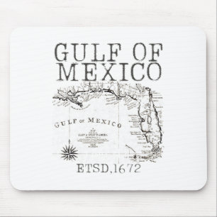 Gulf Of Usa America Funny Gulf Of Mexico Flag Map Mouse Pad