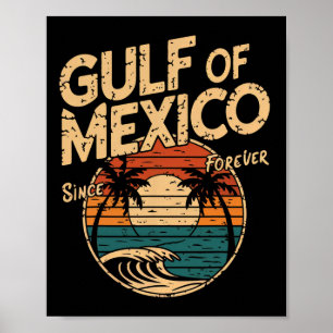 Gulf Of Usa America Funny Gulf Of Mexico Flag Map Poster