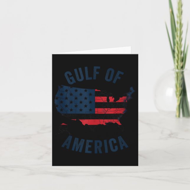 Gulf Of Usa America Funny Gulf Of Mexico Usa Flag  Card (Front)