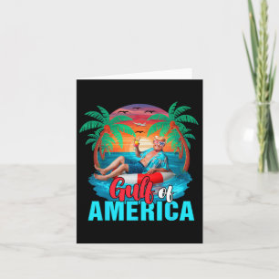 Gulf Of Usa America Funny Trump On Beach Proud Pre Card
