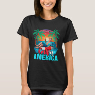 Gulf Of Usa America Funny Trump On Beach Proud Pre T-Shirt