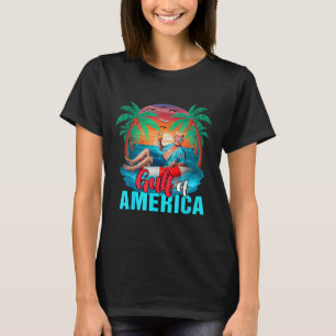 Gulf Of Usa America Funny Trump On Beach Proud Pre T-Shirt