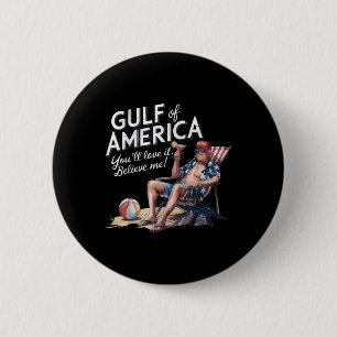 Gulf Of Usa America Funny Trump Usa Beach 6 Cm Round Badge