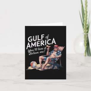 Gulf Of Usa America Funny Trump Usa Beach Card