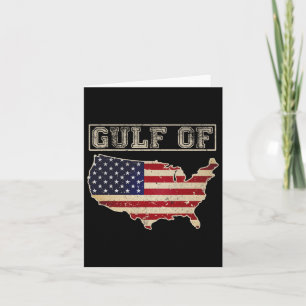 Gulf Of Usa America Funny Usa Flag 12 Card