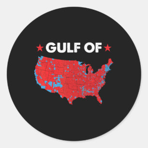 Gulf Of Usa America Funny Usa Flag Classic Round Sticker