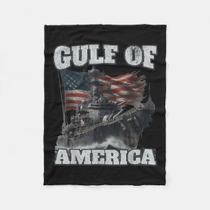 Gulf Of Usa America Funny Usa Flag Men Women Fleece Blanket