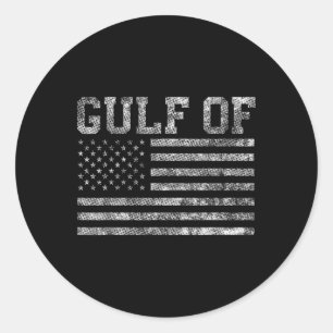 Gulf Of Usa America Greeting From The Patriotic Gu Classic Round Sticker