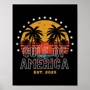 Gulf Of Usa America Palmtrees 2025 Men Women Kids Poster