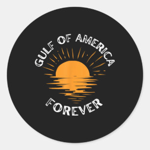 Gulf Of Usa America Retro Throwback Design Classic Round Sticker