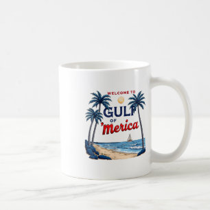 Gulf Of Usa America Retro Vintage Beach Vibe Ameri Coffee Mug