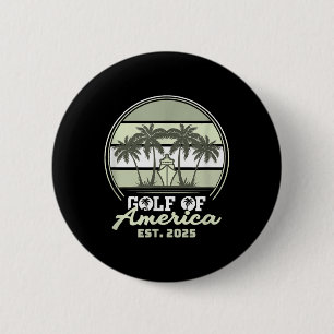Gulf Of Usa America Shirt Est 2025 Retro Vintage B 6 Cm Round Badge