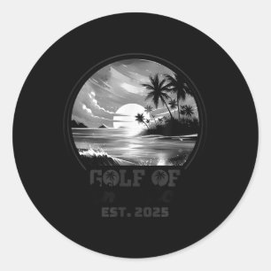 Gulf Of Usa America Shirt Est 2025 Retro Vintage B Classic Round Sticker