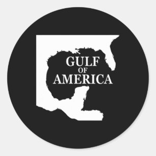 Gulf Of Usa America Shirt Funny Usa Flag  Classic Round Sticker