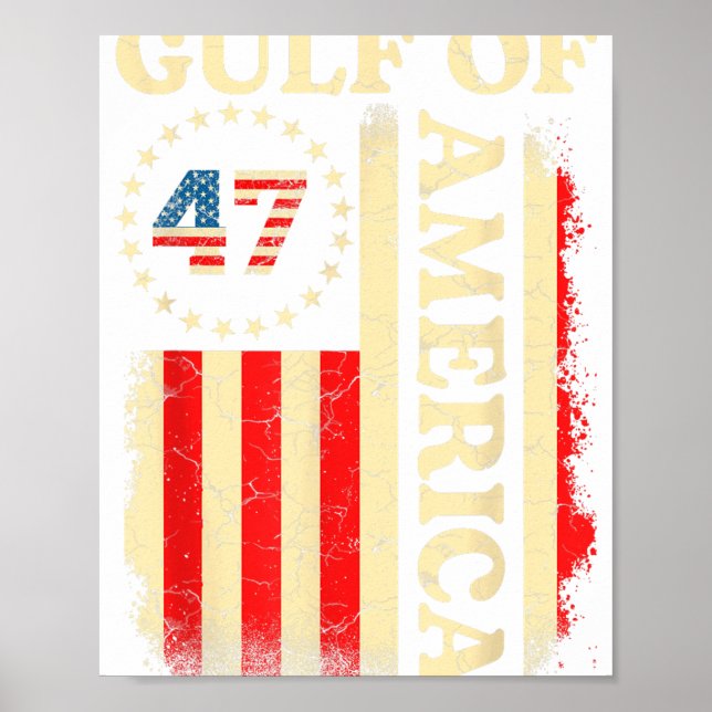 Gulf Of Usa America Shirt Gulf Of Usa Flag America Poster (Front)