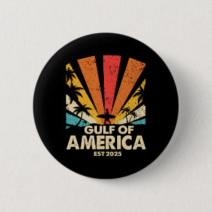 Gulf Of Usa America Surfing Retro Sunset Vintage B 6 Cm Round Badge