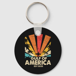 Gulf Of Usa America Surfing Retro Sunset Vintage B Key Ring