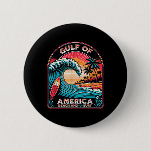 Gulf Of Usa America Trump 2025 6 Cm Round Badge