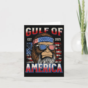 Gulf Of Usa America Trump Funny Bigfoot Mexico Card