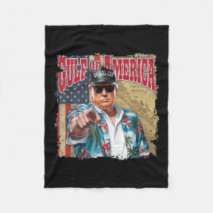 Gulf Of Usa America Trump Greeting From The Patrio Fleece Blanket