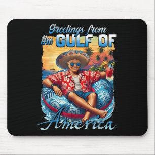 Gulf Of Usa America Trump Greeting From The Patrio Mouse Pad