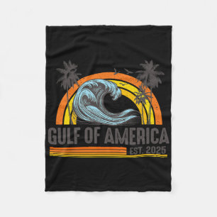 Gulf Of Usa America Vintage Beach America's Gulf M Fleece Blanket