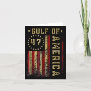 Gulf Of Usa America Vintage Usa Flag Card