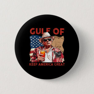 Gulf Of Usa Patriotic Americas Gulf American Flag  6 Cm Round Badge