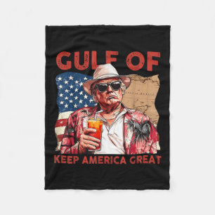 Gulf Of Usa Patriotic Americas Gulf American Flag Fleece Blanket