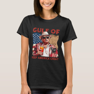 Gulf Of Usa Patriotic Americas Gulf American Flag  T-Shirt