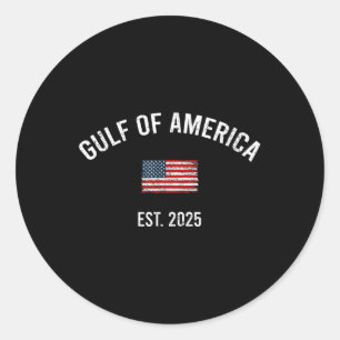 Gulf Retro Of America Est 2025 Usa American Flag M Classic Round Sticker