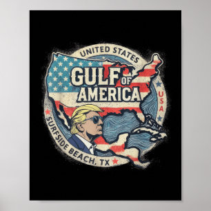 Gulf Retro Of America Est 2025 Usa American Flag M Poster