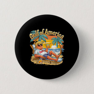 Gulf Retro Of America Est 2025 Vintage Beach Vacat 6 Cm Round Badge