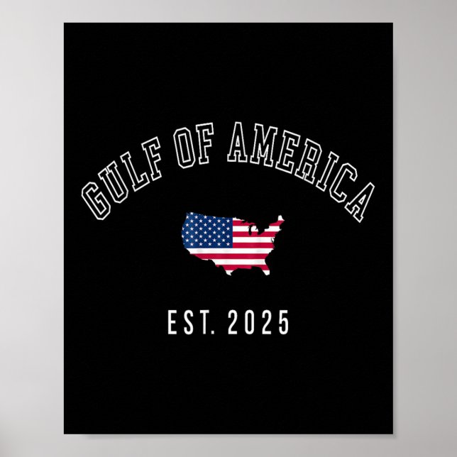 Gulf Retro Of Usa America Est 2025 American Flag M Poster (Front)