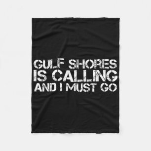 Gulf Shores Al Alabama Funny City Trip Home Roots Fleece Blanket