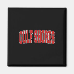 Gulf Shores Al Alabama Varsity Style Usa Vintage S Magnet