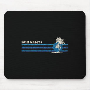 Gulf Shores Al Vintage 80s Palm Trees Sunset Tee Mouse Pad