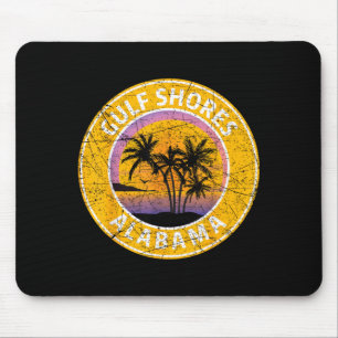 Gulf Shores Alabama Al Vintage Retro 80s Summer Mouse Pad