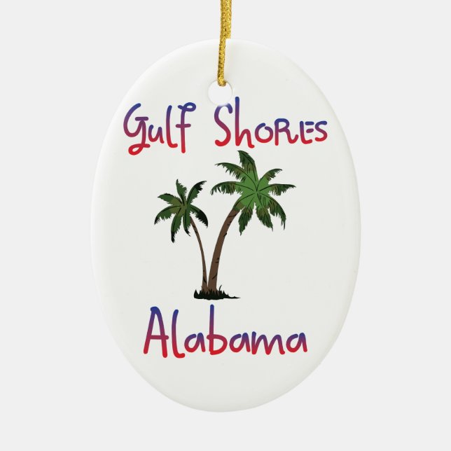 Gulf Shores Alabama Ceramic Ornament (Front)