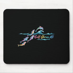 Gulf Shores Alabama Colorful Dolphin Lover Beach G Mouse Pad