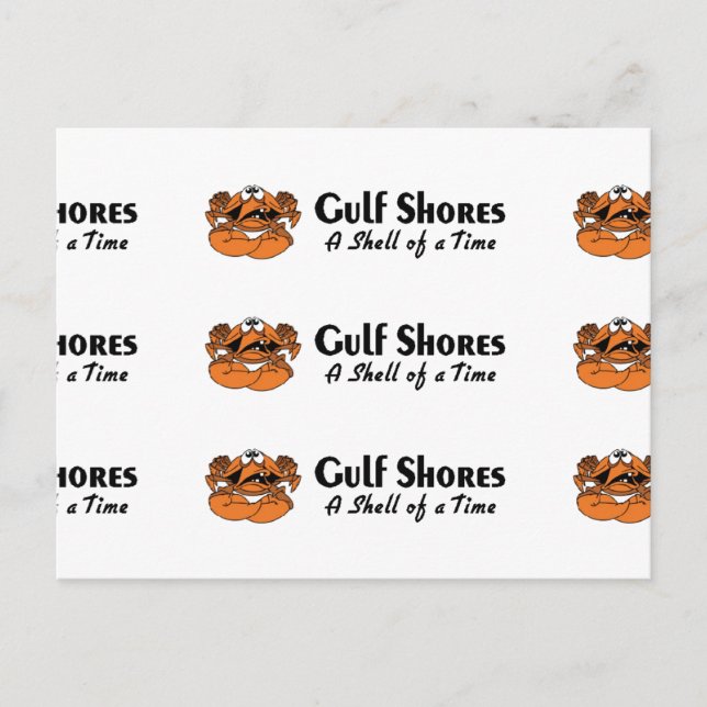 Gulf Shores Alabama Crab Postcard (Front)