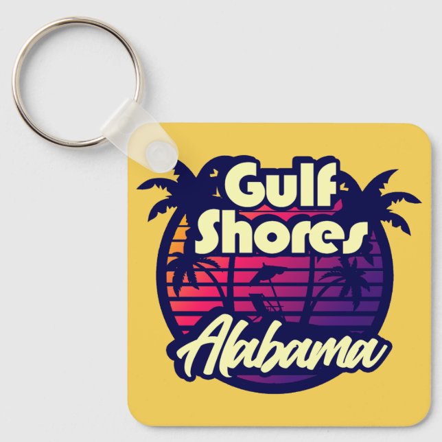Gulf Shores Alabama Key Ring (Front)