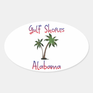 Gulf Shores Alabama Oval Sticker