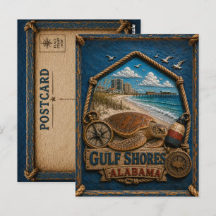 Gulf Shores Alabama Postcard Vintage Travel
