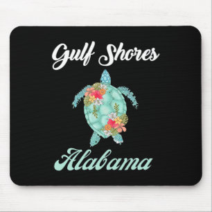 Gulf Shores Alabama Sea Turtle Family Vacation Mat Mouse Pad