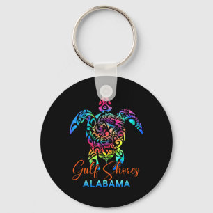 Gulf Shores Alabama Sea Turtle Family Vacation Sum Key Ring