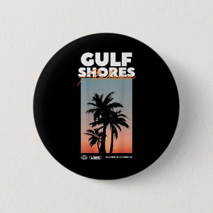 Gulf Shores - Alabama Summer Palm Vacation Usa 6 Cm Round Badge