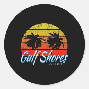 Gulf Shores, Alabama Usa - Gulf Of Mexico Premium Classic Round Sticker